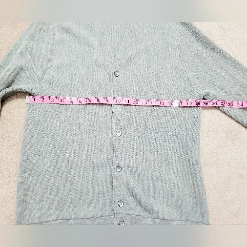 Heritage USA Men’s Cardigan Sweater Size XL Gray Wool Blend Vintage Made In USA